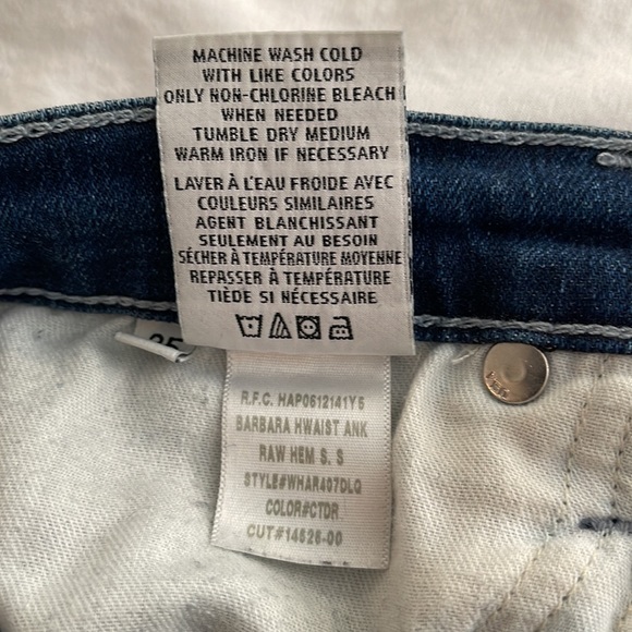 Hudson Barbara High Rise Skinny Ankle Jeans Raw Hem 25 - Picture 13 of 13